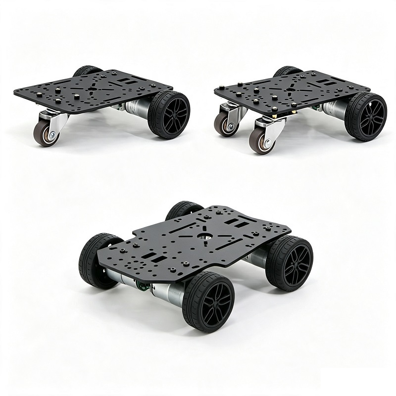 แชสซีหุ่นยนต์ล้อไฟฟ้าขนาดเล็ก 4WD